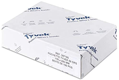 Tyvek 00011782 Versandtasche C4 (229x324 mm), weiß, haftklebend, 100 Stück