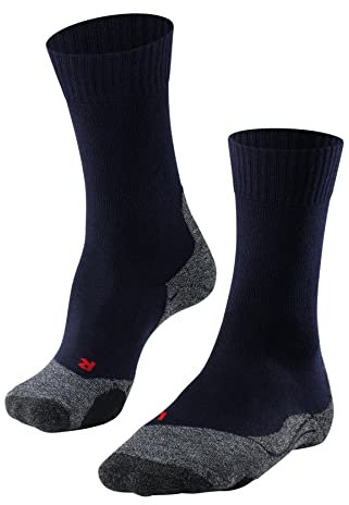 FALKE Herren Wandersocken TK2 Explore M So Wolle Funktionsmaterial antiblasen dick 1 Paar, Blau Marine 6120-O, 42-43