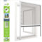 Easy Life Insektenschutzrollo easyLINE Aluminium Rollo für Fenster Montage ohne Bohren und Schrauben Fliegengitter aus Fiberglas mit Alu-Rahmen individuell kürzbar, Farbe:Weiß, Größe:100 x 160 cm