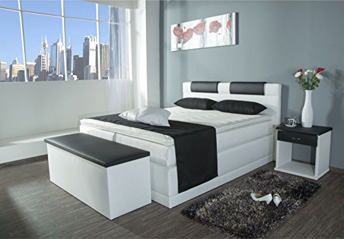 AUKONA Boxspringbett Piano 100x200, Farbe wählen und ändern, 7-Zonen Taschenfederkern, Härtegrad H2 H3 H4, Mit Komfort Topper Aufbau Boxspringbetten Hotelbett Doppelbett Polsterbett
