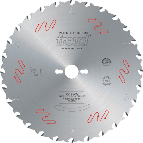 Freud LU1E03 Lame fine en carbure de tungstène 300 mm x 28 dents pour couper du bois massif