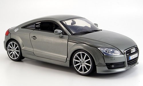 Audi TT Coupe, metallic-grau, 2007, Modellauto, Fertigmodell, Motormax 1:18
