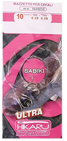 Lineaeffe Montature Terminali Pronti da Pesca Mazzetta Cefalo Misura Amo 10 Bracciolo 0.20 mm Trave 50 cm Mare Fiume Lago