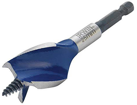 IRWIN 1921995 6X Blue Groove Stubby Wood Bit 25mm x 4
