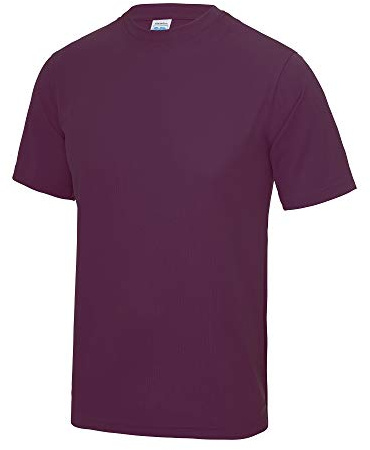 Just Cool Mens Performance Plain T-Shirt (XS) (Plum)