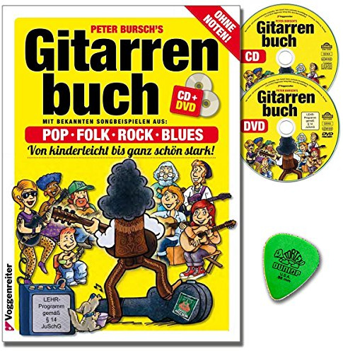 Voggenreiter Gitarrenbuch Band 1 von Peter Bursch mit Original Dunlop-Plektrum Neuausgabe 2015 ehrprogramm/Lehrvideo gemäß §14 JuschG