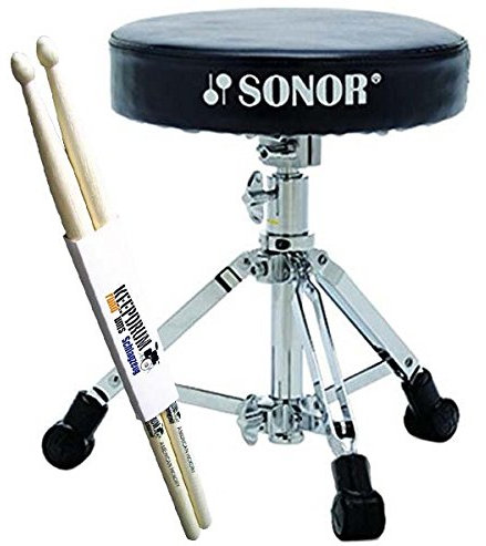 Sonor DT XS 2000 Drum Hocker extra niedrig + keepdrum Drumsticks 1 Paar