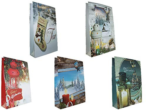 diverse 10 Geschenktüten Weihnachten 44x32x10 Weihnachtstüten Geschenktasche 22-2019 Weihnachtstaschen Tüten