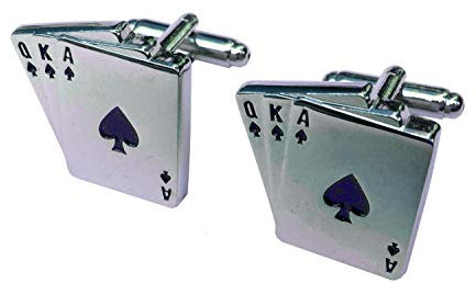 Miniblings Spielkarten Skat Poker Manschettenknöpfe - Handmade I Manschettenknopf Cufflinks Hemdknöpfe I schöne Holzbox inklusive - Spielkarten Skat Poker