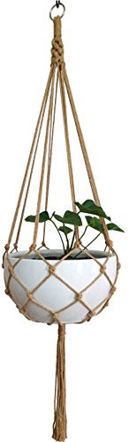 Longer Macrame Plant Hanger Hanging Planter Hanging Net Basket Hemp Rope 52 Inch for 10 inch Pot, Pot and Plant Excluded (8LEGS)