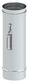 Schornstein Reinigungselement mit Deckel 300 x 150 mm, EW einwandig, Wandstärke 0,6mm; 150 mm Innendurchmesser, Edelstahl