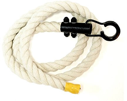 NiroSport Klettertau Baumwolle 2,3m Kletterseil aus 100% Baumwolle 30mm Durchmesser Kletterseil Kinder Outdoor & Indoor Strick Seil als Klettergerüst Zubehör