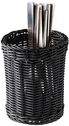 APS 40007 Besteckkorb ECONOMIC, Ø 12 cm, Höhe 15 cm, Polypropylen, schwarz