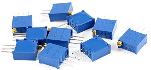 sourcing map 10Stk 5K ohm 3296W 3 Pins Trim Pot Trimmer Potentiometer 3296W-502 de