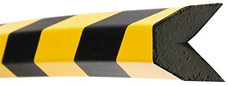 MORION-Prallschutz, Trapezform, Kantenschutz 40/40 mm, schwarz/gelb, selbstklebend, Länge: 1000 mm - 422.14.275