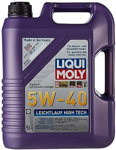 LIQUI MOLY Leichtlauf High Tech 5W-40, 5 L, Technologie de synthèse Huile motrice, SKU: 2328