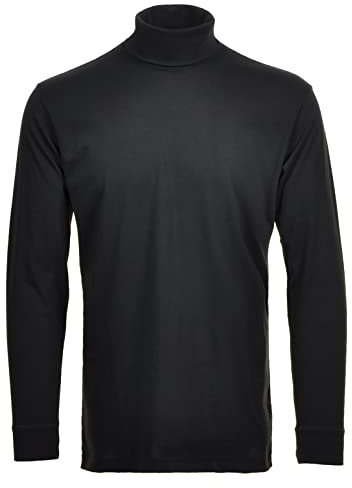 Ragman Herren Unterzieh Rolli, Schwarz, M
