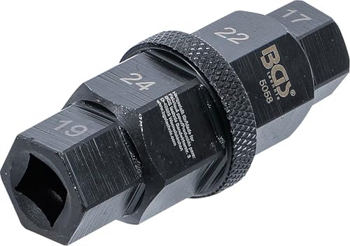 BGS 5058 | Llave de vaso especial para motocicletas | 10 mm (3/8) | 17 - 19 - 22 - 24 mm