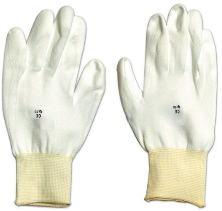 Mechanic Gloves Polyurethan Weiß Tg. 9 mit Cuff-Pack 12 Paia