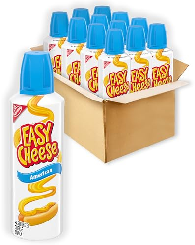 EASY CHEESE American Cheese Snack, 12-8 oz Cans