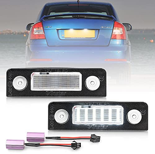 NSLUMO 2X LED Canbus License Number Plate Light Bulb For Skoda Octavia Roomster 5J Canbus Led Tag Lamps