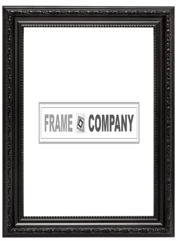 Black (40.6x30.5cm) 16x12 Ready to hang Ornate Shabby Chic Picture/Photo/Poster frame with MDF backing board and High Clarity Styrene Shatterproof Perspex Sheet