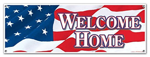 Banner : USA, Welcome home (groß)