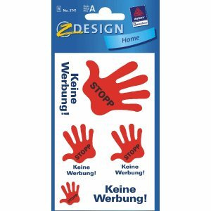 Etikett STOP keine Werbung ! 5Et