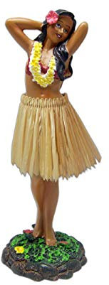 Leilani Dashboard Hula Doll Flower Placing Pose 7