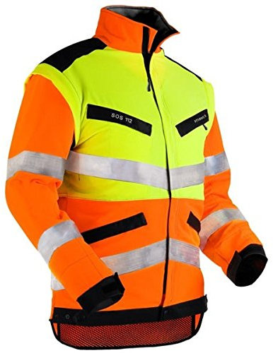 Pfanner atmungsaktive Warnschutzjacke ZipOff mit Cordura®, Größe:L