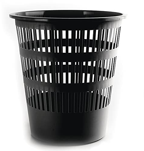 Danube D306–01 Corbeille à papier ajourée 16L Noir