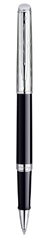 Waterman S0921130 Tintenroller Hemisphere Deluxe Metal C.C, Strichbreite F, schreibfarbe schwarz