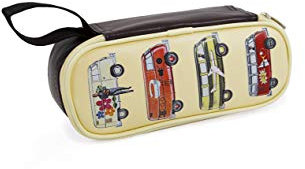 BRISA VW Collection Stifte-Schlamper-Feder-Schreibwaren-Mäppchen im T1 Bulli Bus Design 23cm Unisex (Special Vehicles/Bunt)