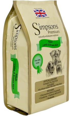 Simpsons Premium Adult Lamb & Brown Rice Dry Dog Food - 12kg