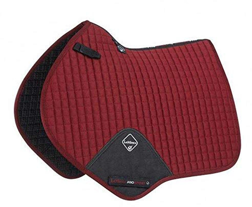 LeMieux Pro Sport Close-Contact-Schabracke, quadratisch gesteppt (D-Ring-Schlaufe) L burgunderfarben
