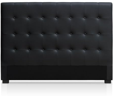 Menzzo Luxor Kopfteil Bett 160cm mit Kunstlederbezug Schwarz