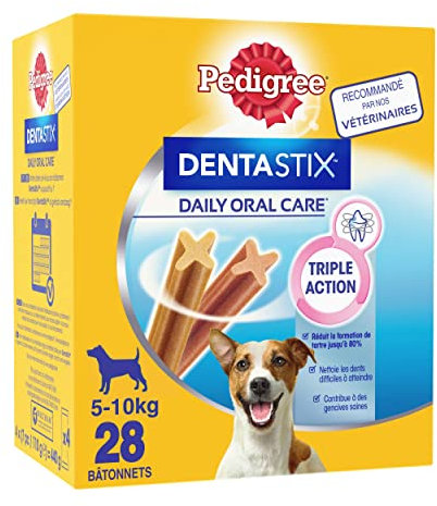 Pedigree DentaStix Daily Oral Care – Bâtonnets à mâcher pour Petit Chien – pour Une Bonne hygiène bucco-Dentaire – 16 sachets de 7 Sticks