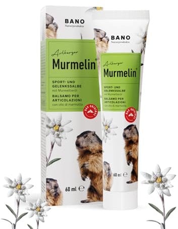 BANO Arlberger Murmelin Sport und Gelenksalbe I Original Murmeltiersalbe I MADE IN AUSTRIA I mit Murmeltieröl | Arnika | Latschenkieferöl (60ml)