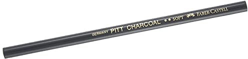 FABER-CASTELL 117403 - Kohlestift PITT fettfrei, schwarz soft