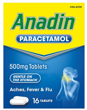 Anadin Paracetamol Pain Relief Tablets, 16 ct