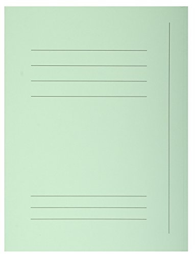 Exacompta 235004E 50er Pack Einschlagmappen SUPER. Aus Manila-Karton mit 3 Innenklappen für DIN A4 Pastellfarbe grün Juris-Mappe Sammelmappe Dokumentenmappe Aufbewahrungsmappe