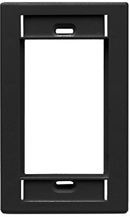 Leviton 41290-SME - Placa de pared MOS de una sola banda con ventanas de identificación, color negro
