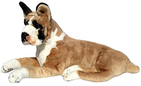 Wagner Plüschtier Hund Boxer - liegend - 72 cm Kuschelhund Stofftier