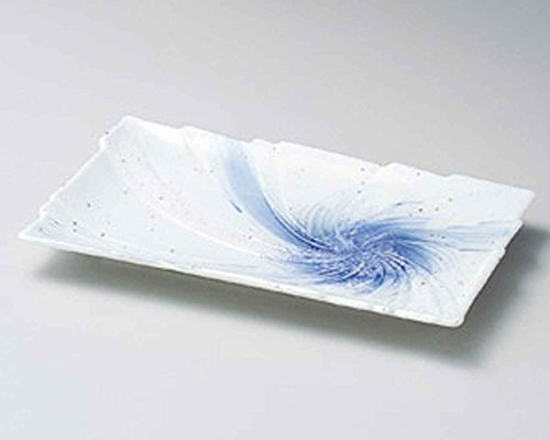 Spiral Nebula - Juego de 5 platos largos de porcelana blanca fabricada en Japón