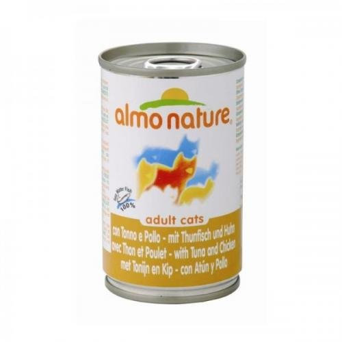 24 x Almo Nature Classic - Thunfisch & Huhn 140g, Nassfutter, Katzenfutter