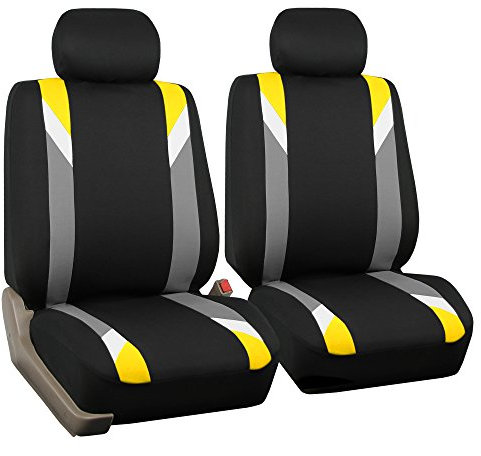 FH Group FB033YELLOW102 Schalensitzbezug (Modernistic Airbag-kompatibel), 2 Stück