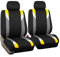 FH Group FB033YELLOW102 Schalensitzbezug (Modernistic Airbag-kompatibel), 2 Stück
