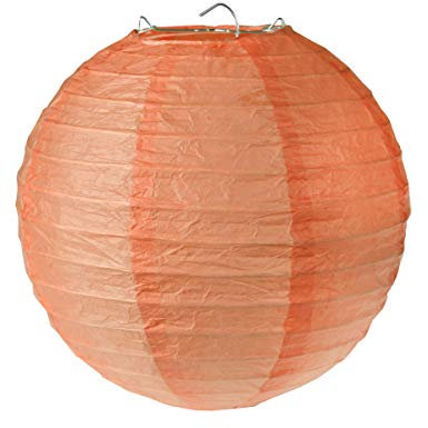 Laternen 20 cm 2 Stück apricot - Papierlaternen Lampions Ballon Papierlampion Windlichter - 4312