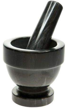 Fox Run 3839 Mortero y mortero, mármol, negro