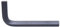 KS Tools 151.2653 Llave Allen, corta 36 mm